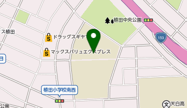 植田中学校の地図画像