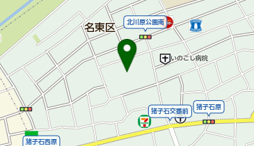 猪子石原中央公園の地図画像