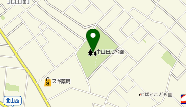 中山田池公園の地図画像