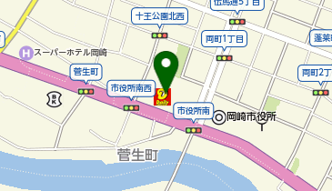岡崎市役所の地図画像