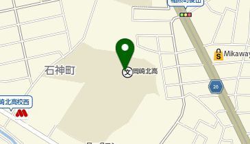 愛知県立岡崎北高等学校の地図画像