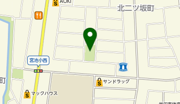 二ツ坂公園の地図画像