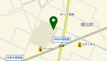 中央中学校体育館の地図画像