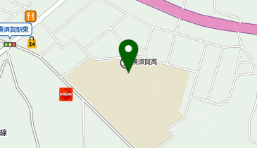 県立横須賀高等学校体育館及び武道場の地図画像