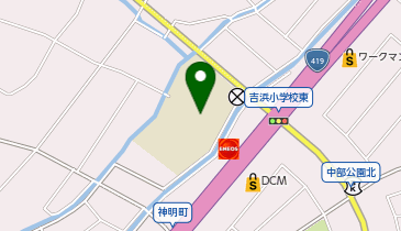 吉浜小学校 校庭の地図画像
