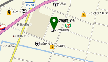 市民ホールの地図画像