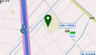 新栄小学校体育館の地図画像