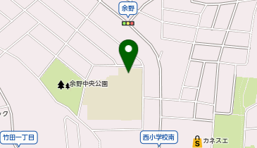 大口西小学校屋内運動場の地図画像