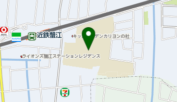 蟹江中学校の地図画像