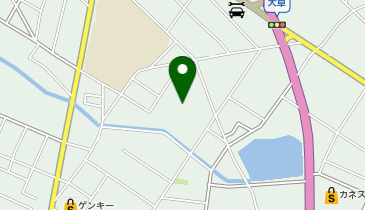 大草保育園遊戯室の地図画像