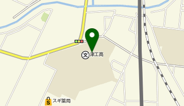 三重県立津工業高等学校の地図画像