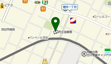 市立図書館の地図画像