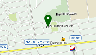 大山田まちづくり拠点施設の地図画像