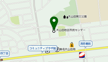 大山田まちづくり拠点施設の地図画像