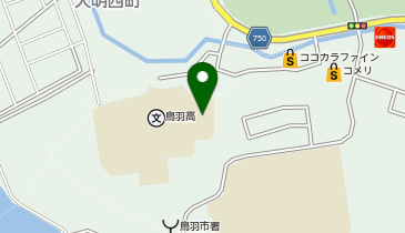 鳥羽高校体育館の地図画像