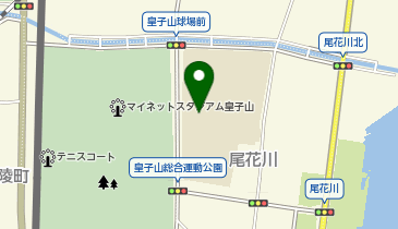 皇子山中学校体育館の地図画像