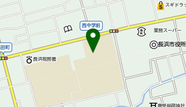 西中学校の地図画像