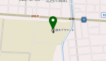 京都大学北部構内農学部グラウンドの地図画像