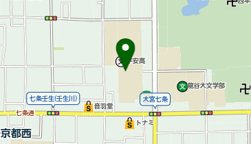 龍谷大学付属 平安中学校・平安高等学校の地図画像