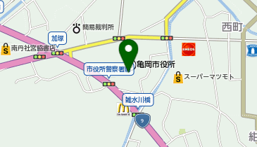 亀岡市役所市民ホールの地図画像