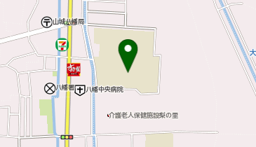 八幡市立男山中学校グラウンドの地図画像
