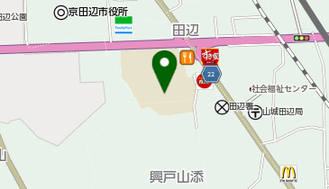 京田辺市立田辺中学校の地図画像