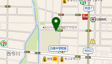 白鷺中学校の地図画像