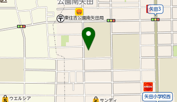 矢田西中学校の地図画像