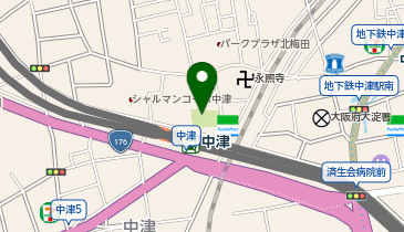 中津中央公園の地図画像