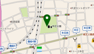 本庄公園の地図画像