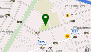北之町公園の地図画像
