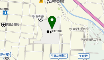 平野公園の地図画像