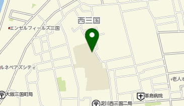 三国中学校の地図画像