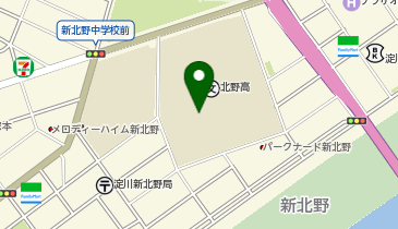 北野高等学校の地図画像