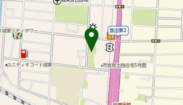 放出西三公園の地図画像
