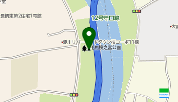 毛馬桜之宮公園(毛馬公園)の地図画像