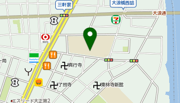 大正東中学校の地図画像