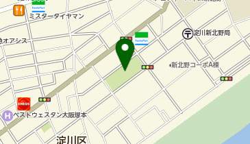 新北野公園の地図画像