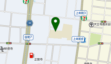 上町中学校の地図画像