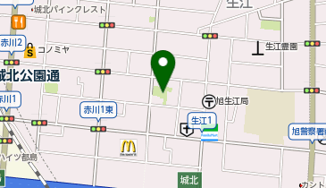 生江南公園の地図画像