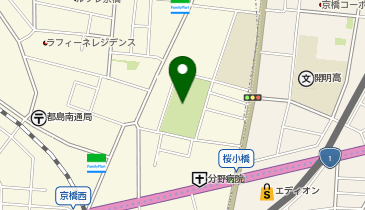 桜之宮東公園の地図画像