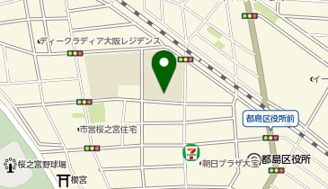 都島中学校の地図画像