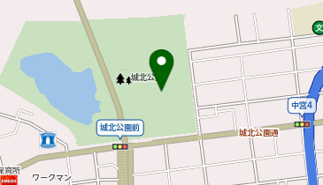 城北公園の地図画像