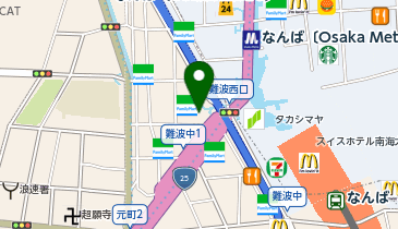 Osaka Metro なんばビルの地図画像