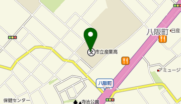 産業高等学校の地図画像