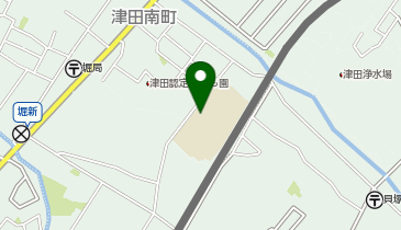 津田小学校校舎の地図画像