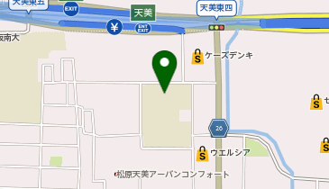 天美北小学校の地図画像