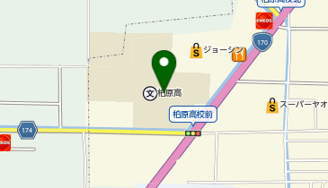 東大阪大学柏原高等学校の地図画像