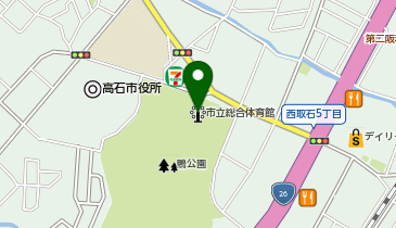 市立総合体育館の地図画像