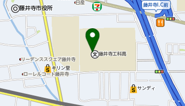 府立藤井寺工科高校の地図画像